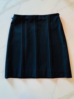 Vintage Ralph Lauren Coquette Black Pleated Mini Skirt 0 Dark Academia Preppy